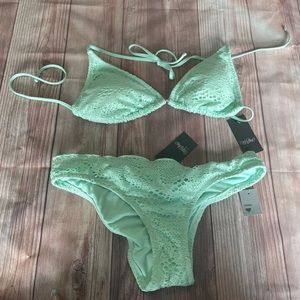 NEW:  Mint green eyelet bikini